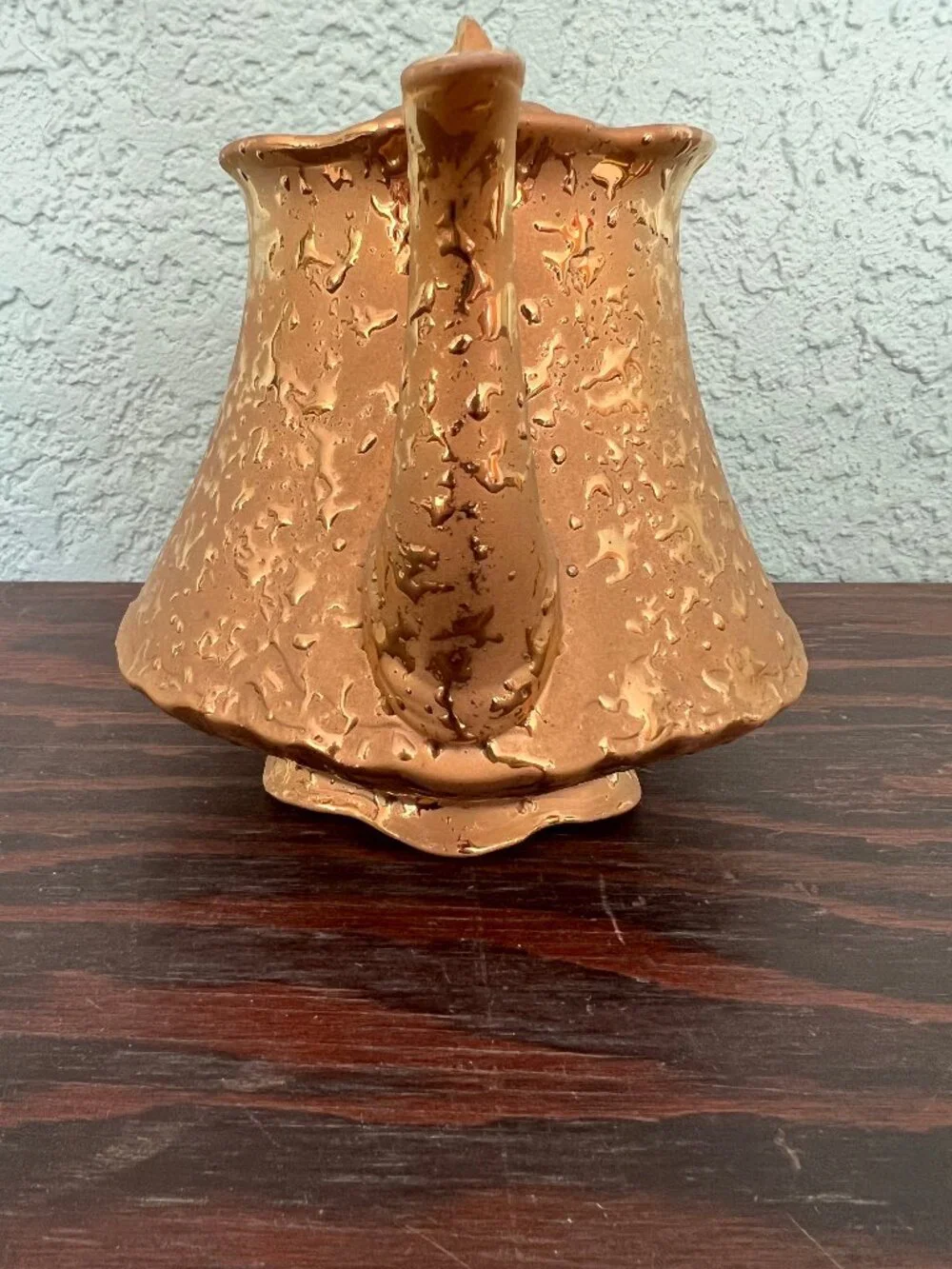 * MINT* Vintage Holley Ross Weeping 22K Gold Tea Set: Teapot, Creamer & Sugar